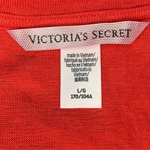 Victoria's Secret NWOT Pajama Top Long Sleeve Coral Size L - Picture 6 of 7